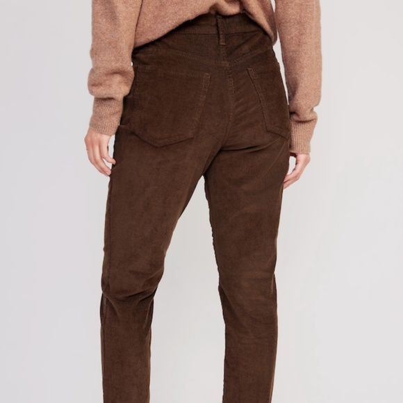 Old Navy High-Waisted OG Straight Corduroy Ankle Pants, Brown, Size 12 - Picture 2 of 6
